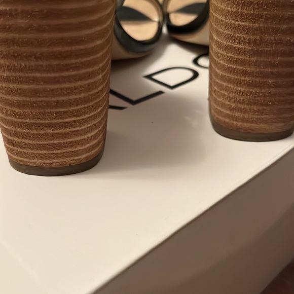 ALDO black, stack heel sandals - Picture 9 of 9